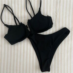 Ribbed Black Shein Bikini Size XS - New